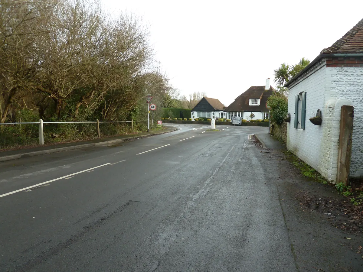 Church Lane meeting the A286 at Birdham
