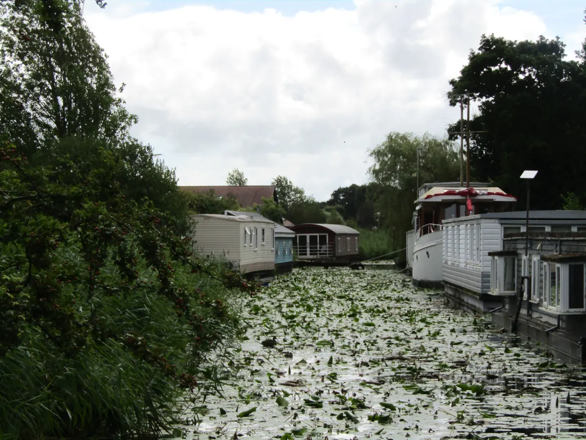 Houseboats on the Chichester Ship Canal at Birdham